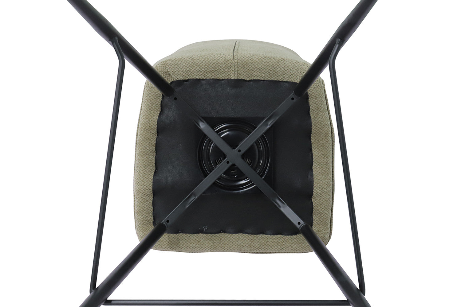 Rousseau - Tabouret de bar Lara - Tissu Sable - 103x48x56 cm