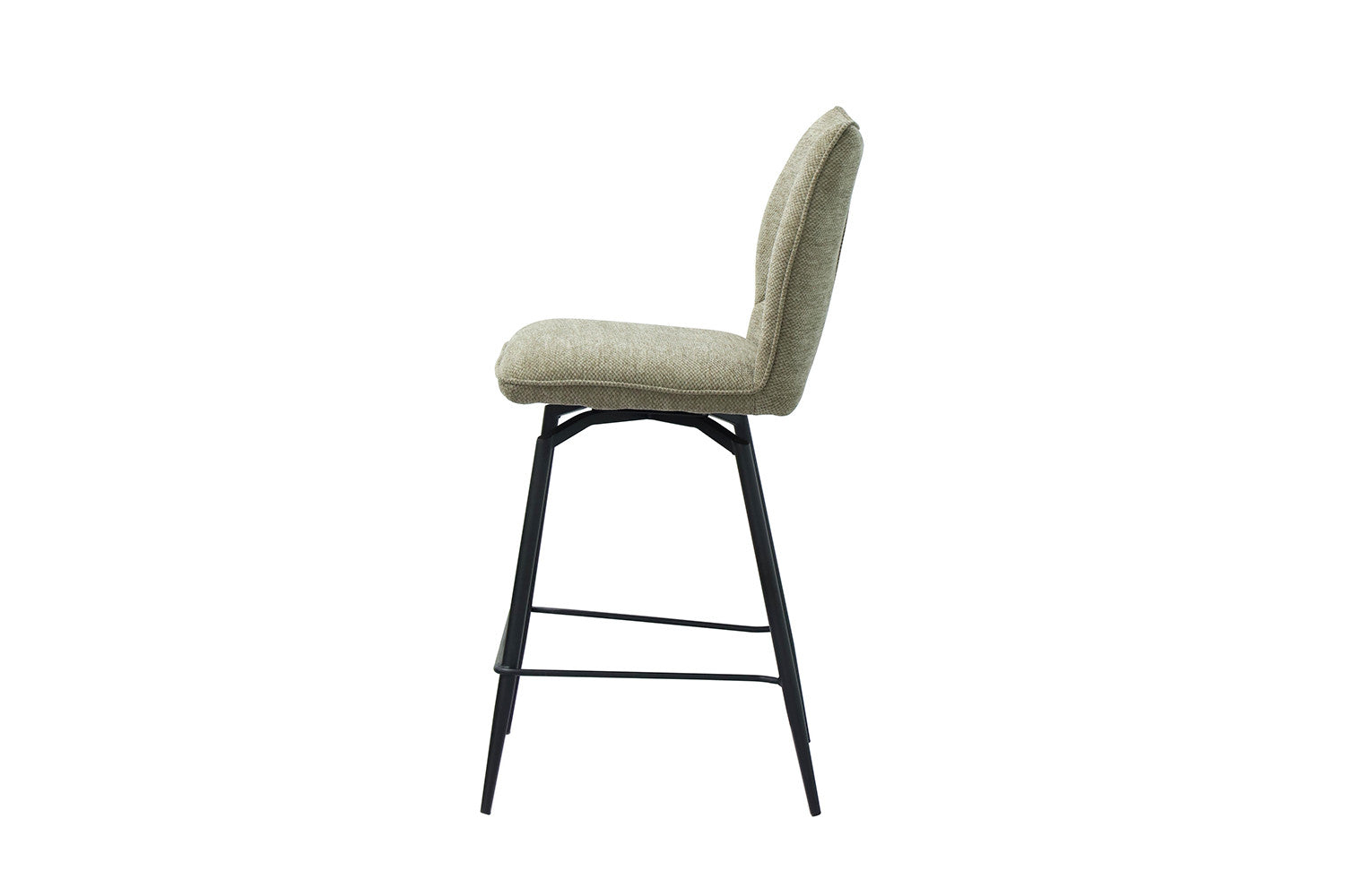 Rousseau - Tabouret de bar Lara - Tissu Sable - 103x48x56 cm