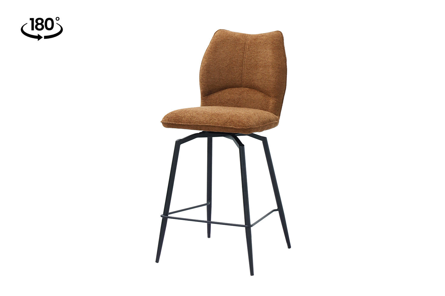 Rousseau - Barstoel Lara - Stof Roest - 103x48x56 cm