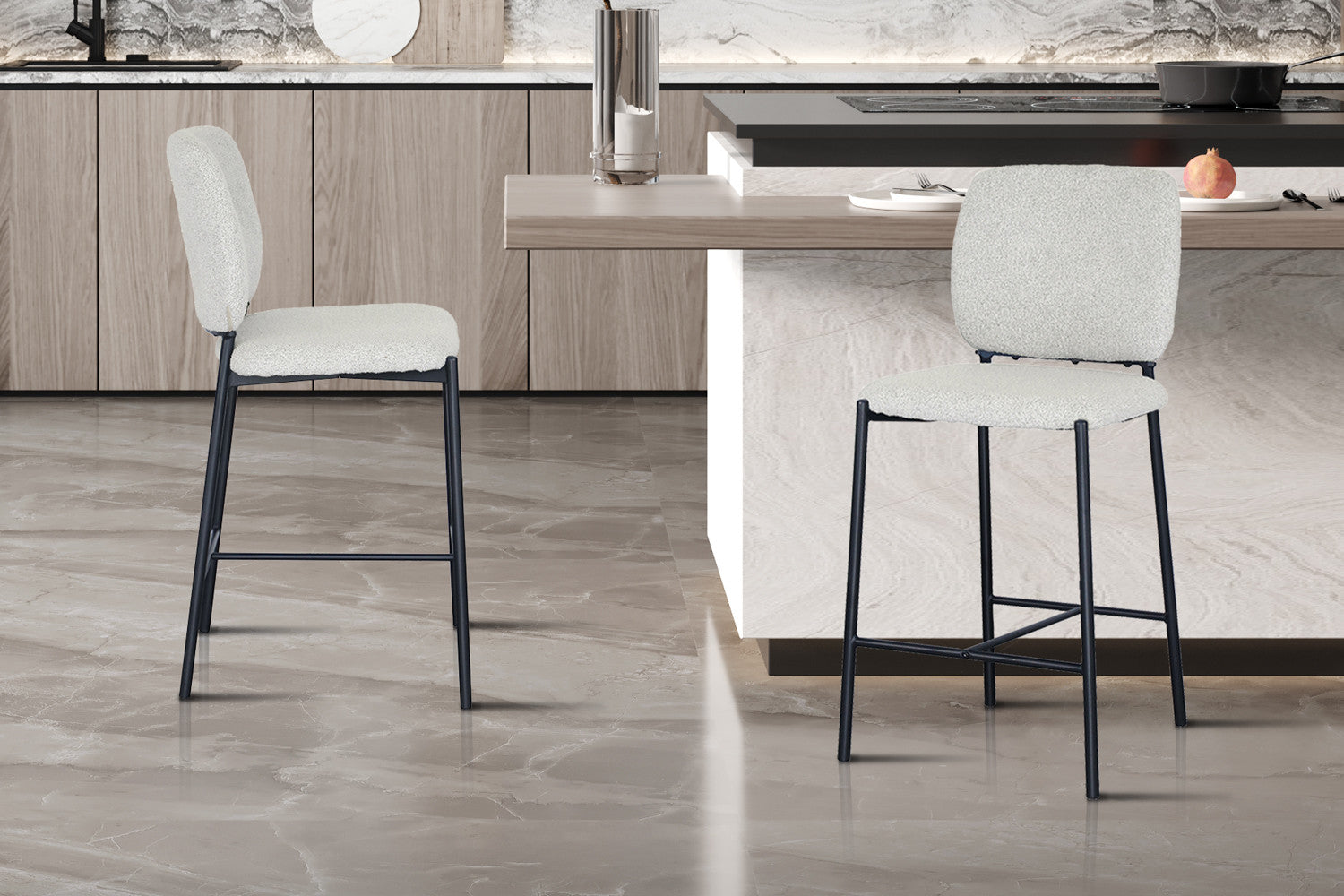 Rousseau - Counterstoel Sophia Stof Beige - 99x45x55.5 cm