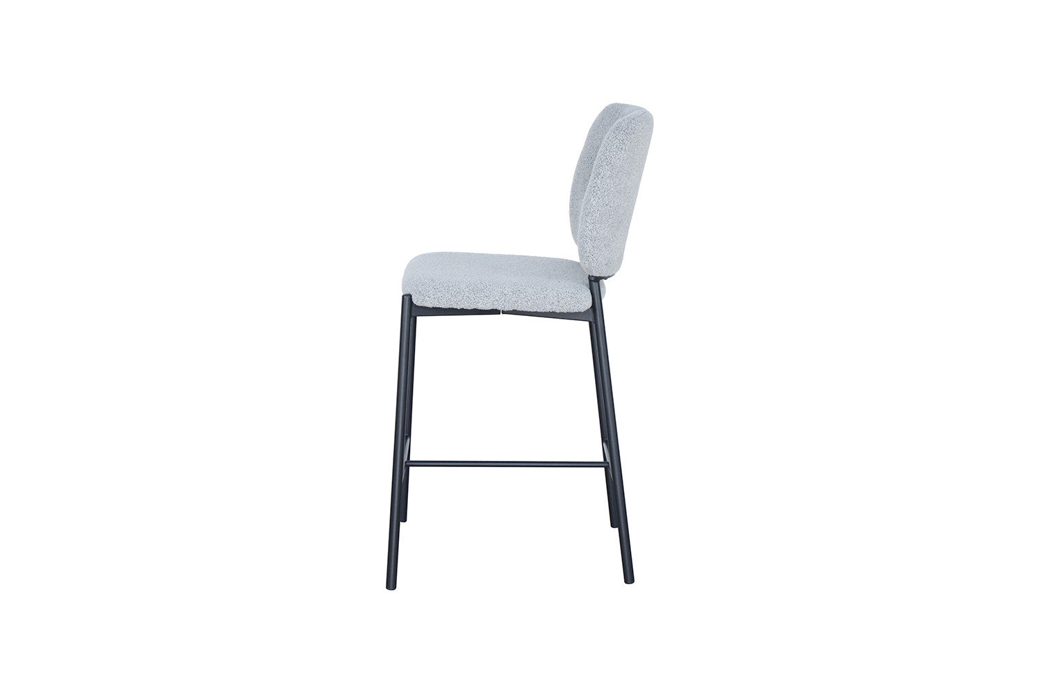 Rousseau - Barstoel Sophia Stof Lichtgrijs - 99x45x55.5 cm