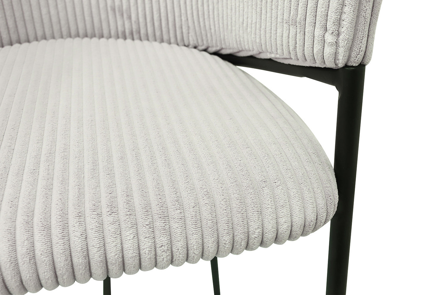Rousseau - Barstoel Hugo Corduroy Lichtgrijs - 90x54x59 cm