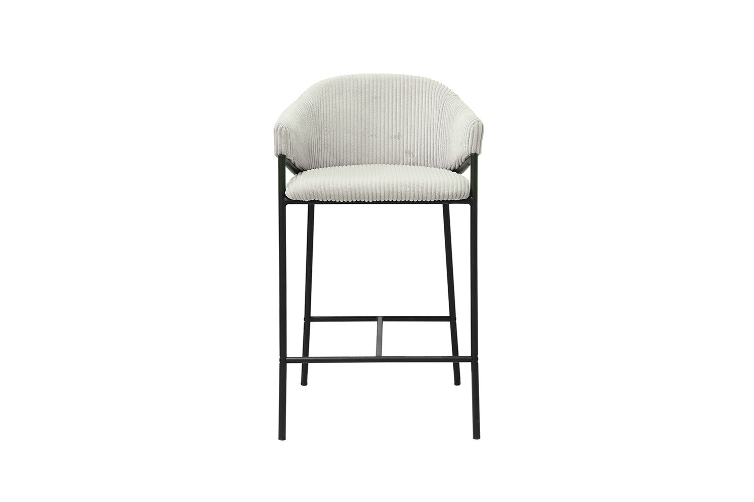Rousseau - Barstoel Hugo Corduroy Lichtgrijs - 90x54x59 cm