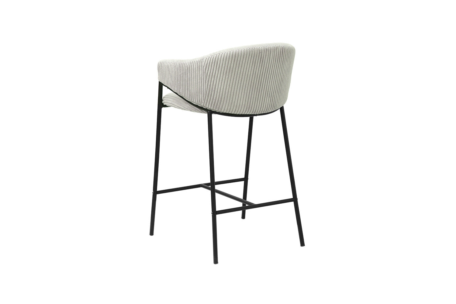 Rousseau - Barstoel Hugo Corduroy Lichtgrijs - 90x54x59 cm