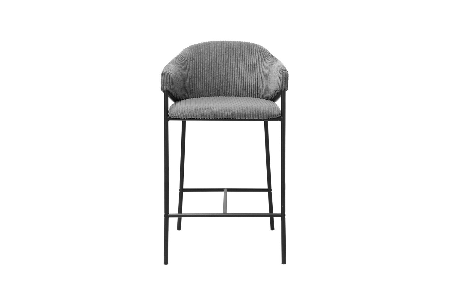 Rousseau - Barstoel Hugo Corduroy Donkergrijs - 90x54x59 cm