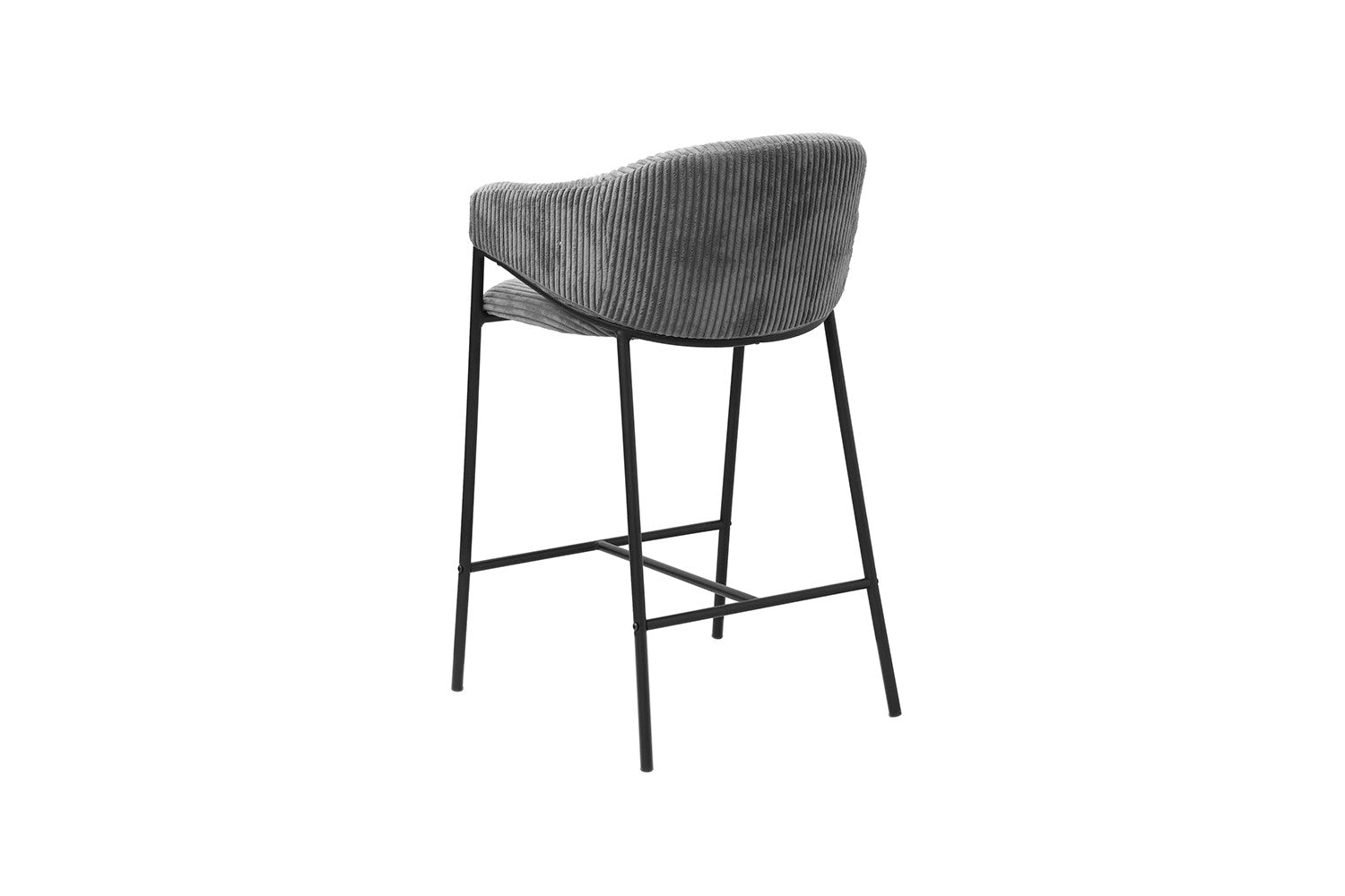Rousseau - Barstoel Hugo Corduroy Donkergrijs - 90x54x59 cm