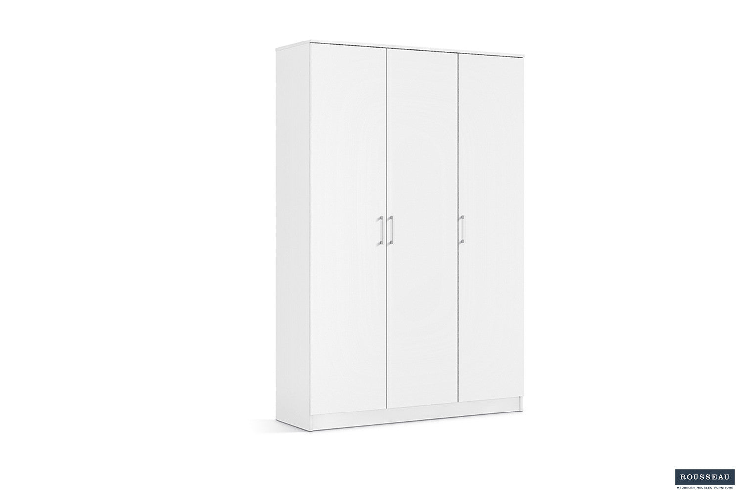 Rousseau - Armoire Ray 3 portes Blanc - 180x117,5x50 cm