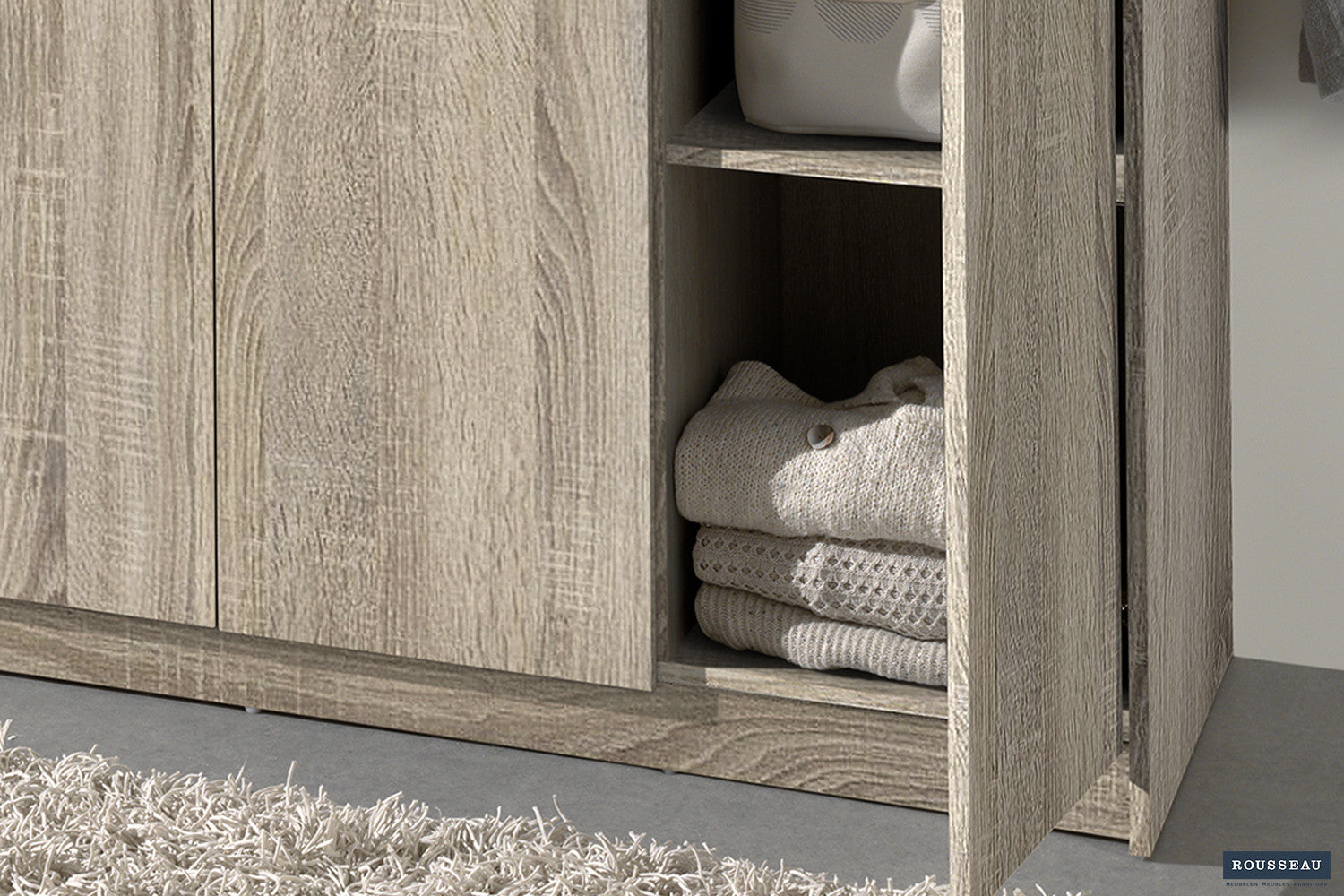 Rousseau - Kleerkast Ray 3 deuren Sonoma - 180x117,5x50 cm
