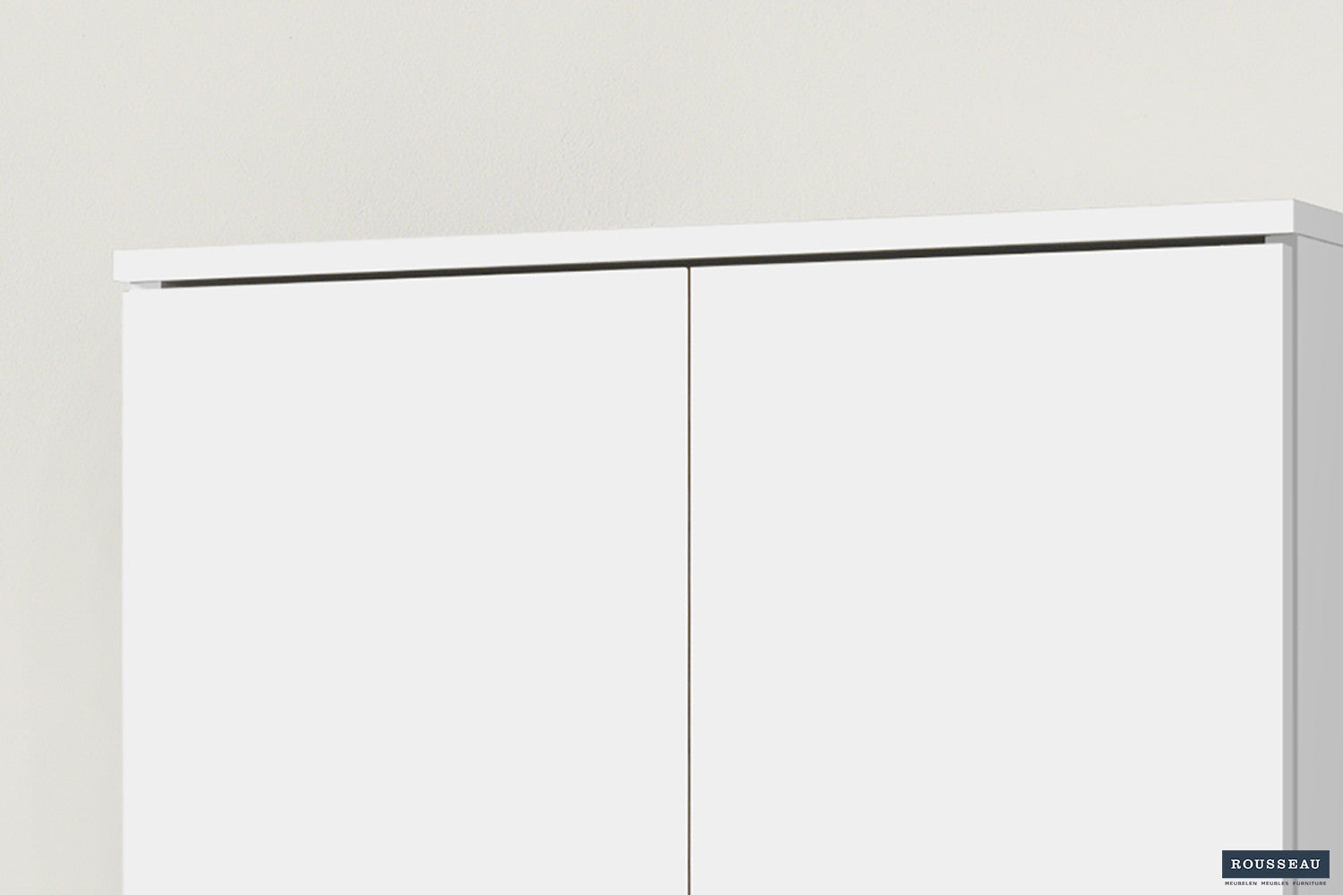 Rousseau - Opbergkast Ray 2 deuren en 4 legplanken Wit - 180x60x40 cm