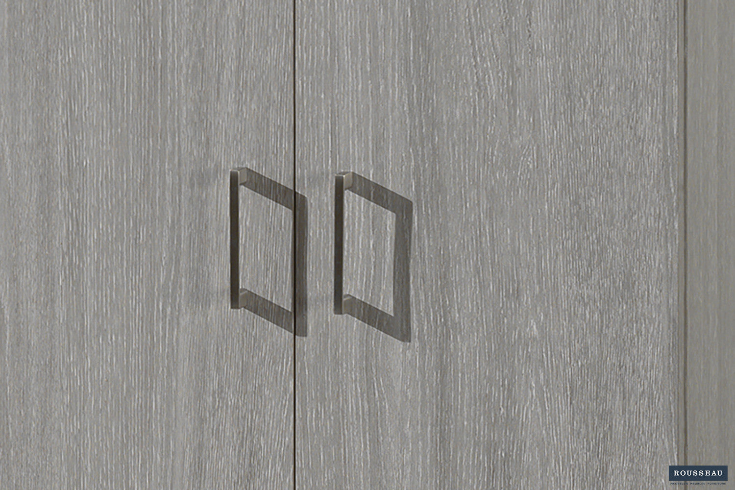 Rousseau - Opbergkast Ray 2 deuren en 4 legplanken Grijze eik - 180x60x40 cm