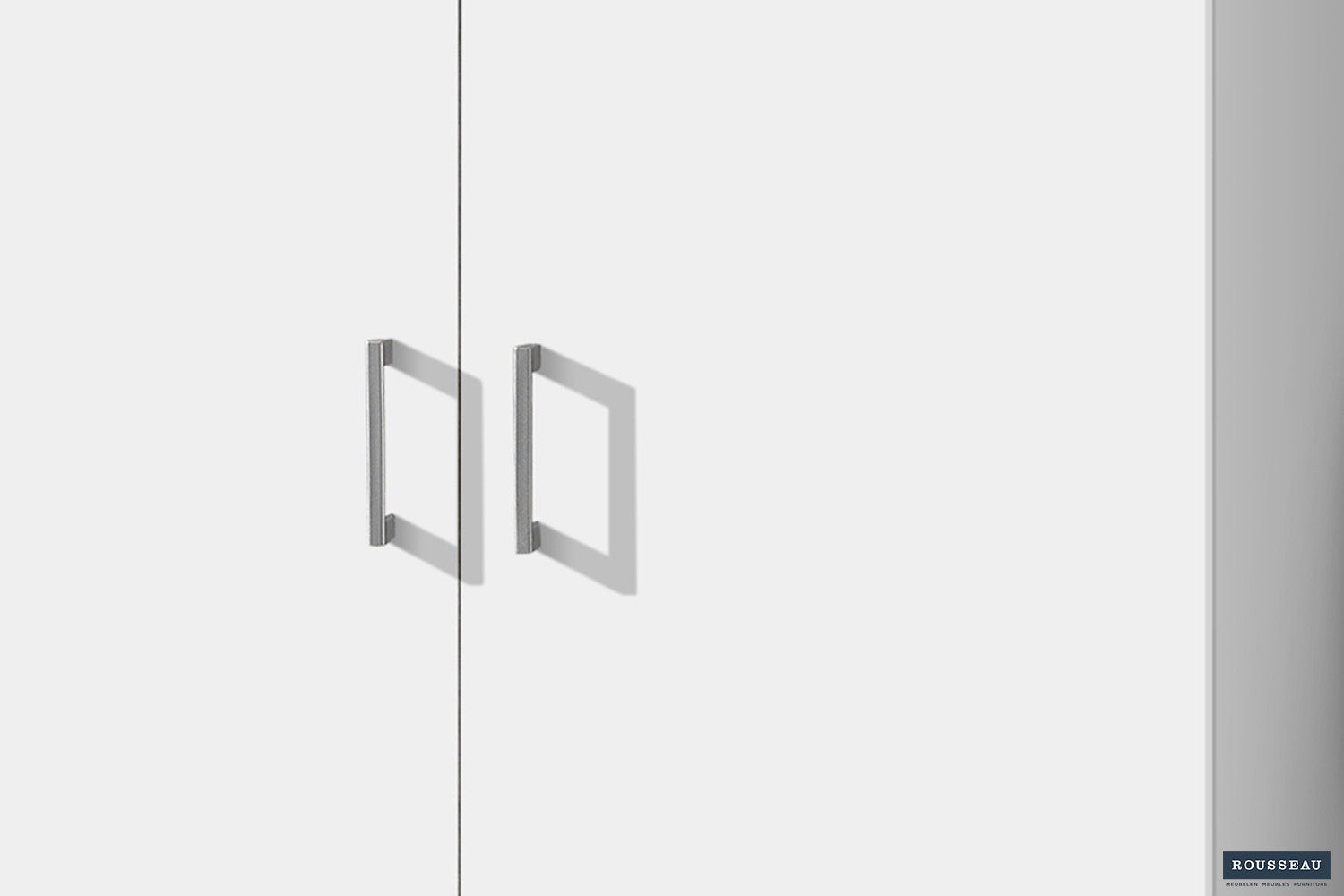 Rousseau - Opbergkast Ray 2 deuren en 4 legplanken Wit - 180x80x40 cm