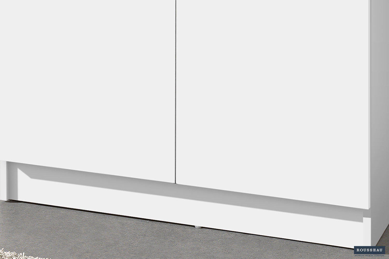 Rousseau - Opbergkast Ray 2 deuren en 4 legplanken Wit - 180x80x40 cm