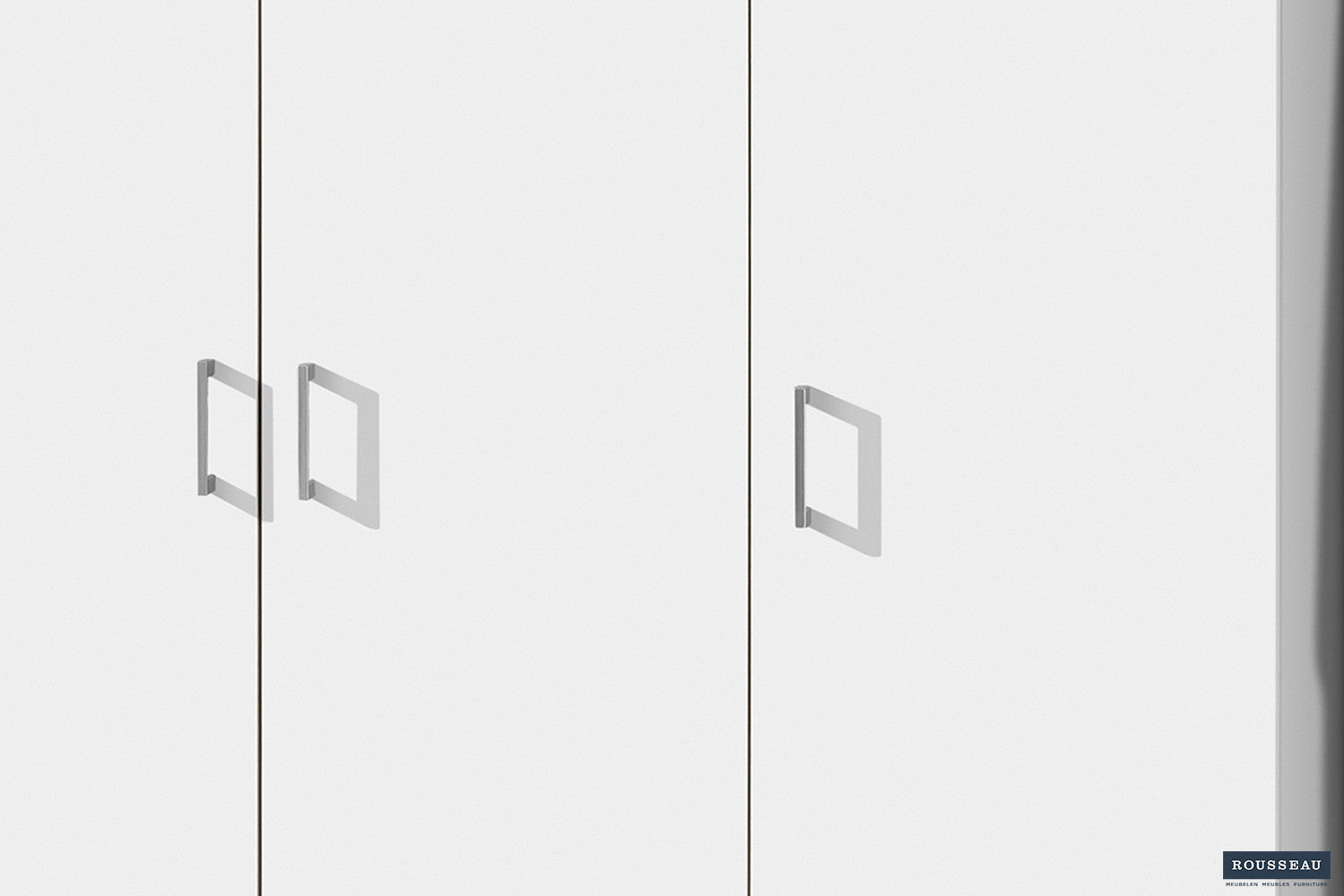 Rousseau - Opbergkast Ray 3 deuren en 4 legplanken Wit - 180x120x40 cm