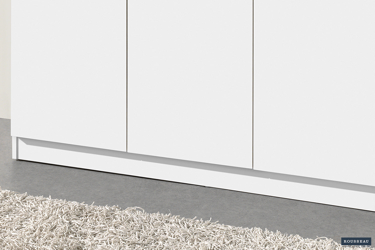 Rousseau - Opbergkast Ray 3 deuren en 4 legplanken Wit - 180x120x40 cm