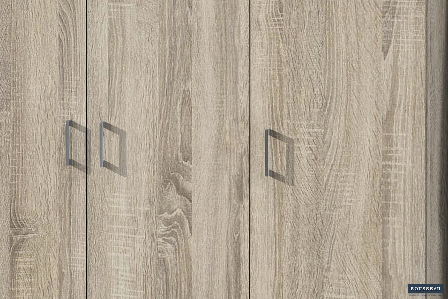 Rousseau - Opbergkast Ray 3 deuren en 4 legplanken Sonoma - 180x120x40 cm