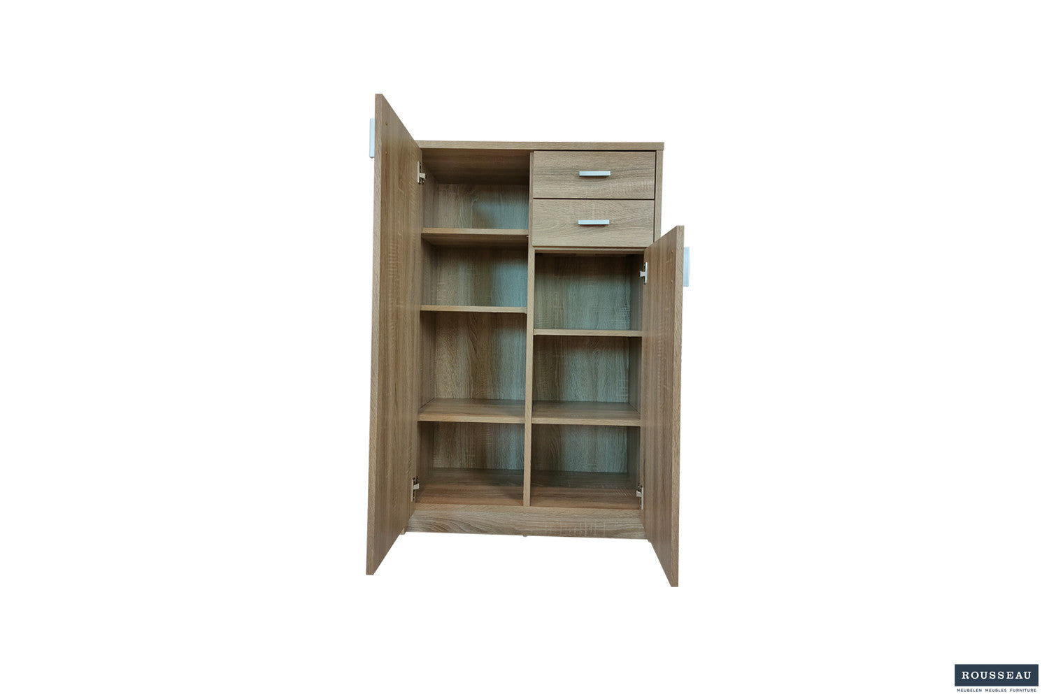Rousseau - Commode Space 2 deuren 2 laden Sonoma - 110x72x36 cm