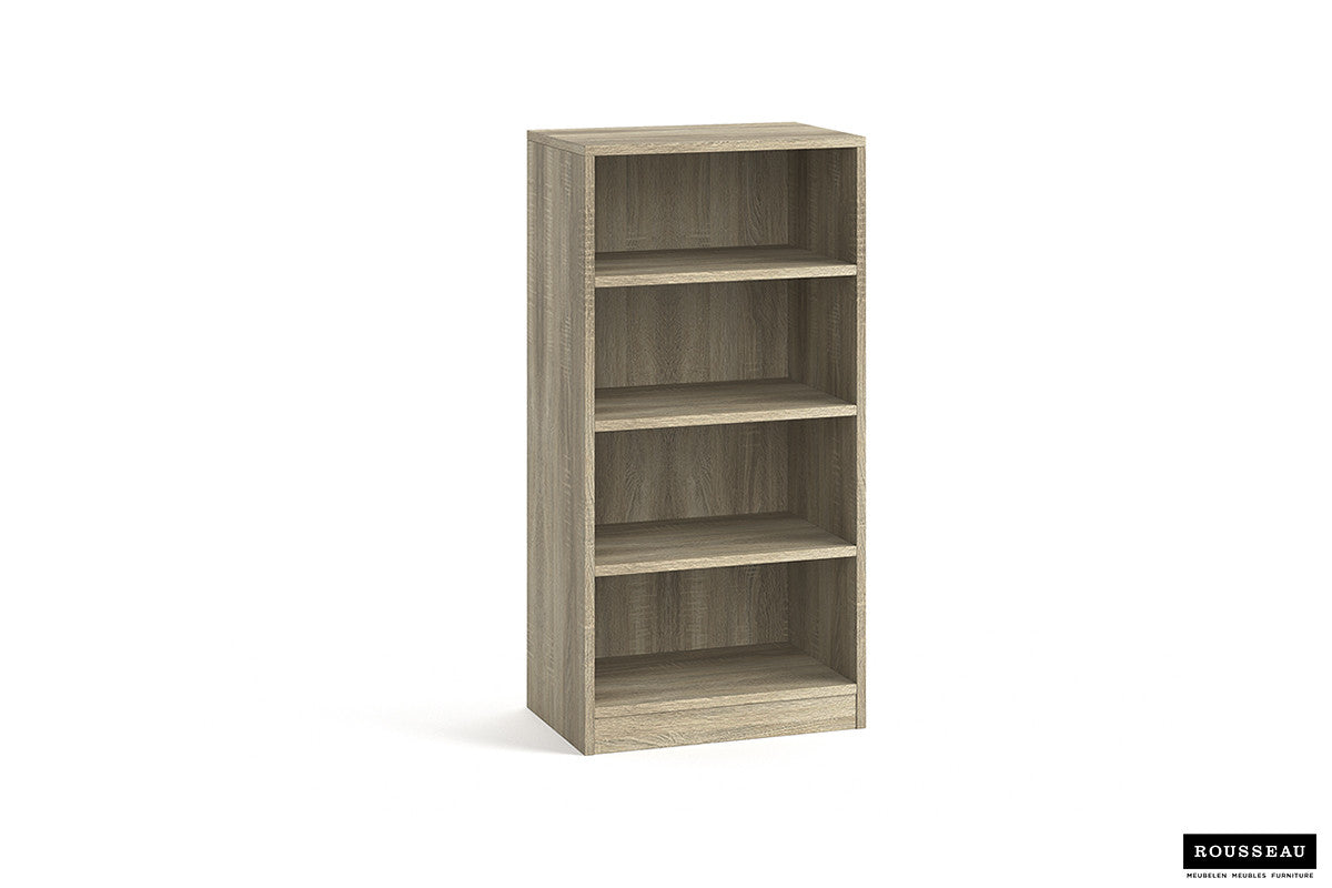 Rousseau - Boekenkast Space 3 legplanken Sonoma - 110x55x36 cm