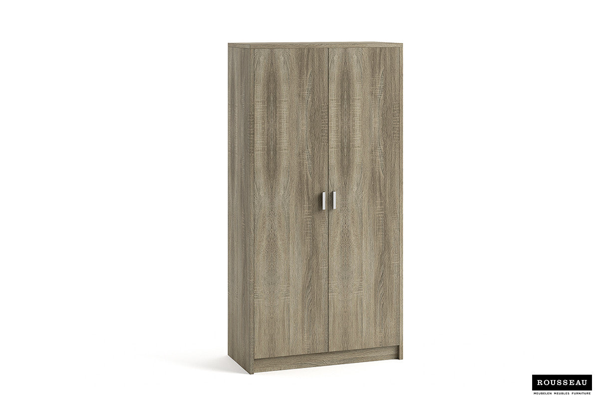Rousseau - Opbergkast Space 2 deuren en 4 legplanken Sonoma - 148x72x36 cm