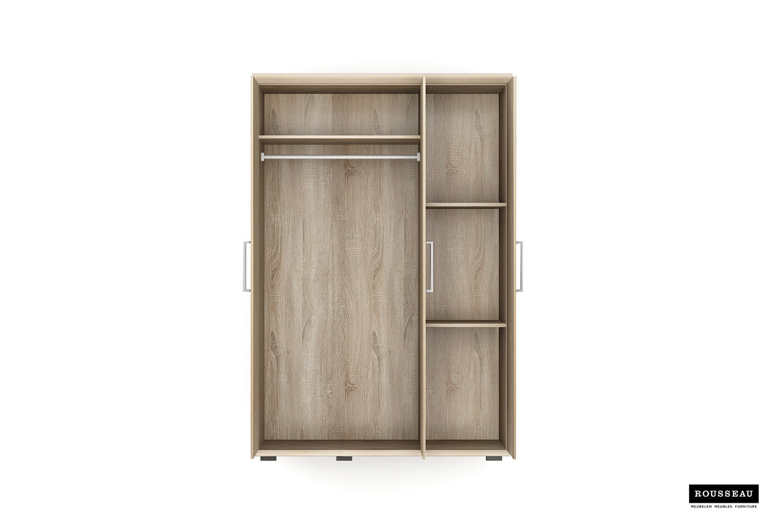 Rousseau - Kleerkast Mike 3 deuren Sonoma - 183x120x52 cm