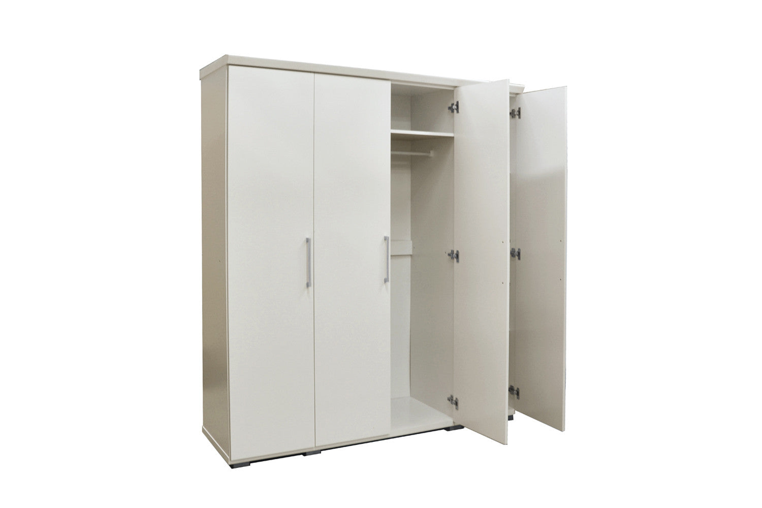 Rousseau - Kleerkast Mike 4 deuren Wit - 183x160x52 cm