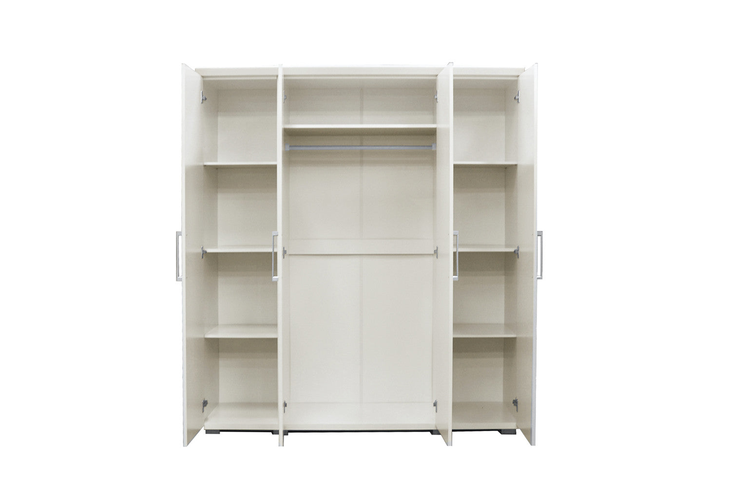 Rousseau - Kleerkast Mike 4 deuren Wit - 183x160x52 cm