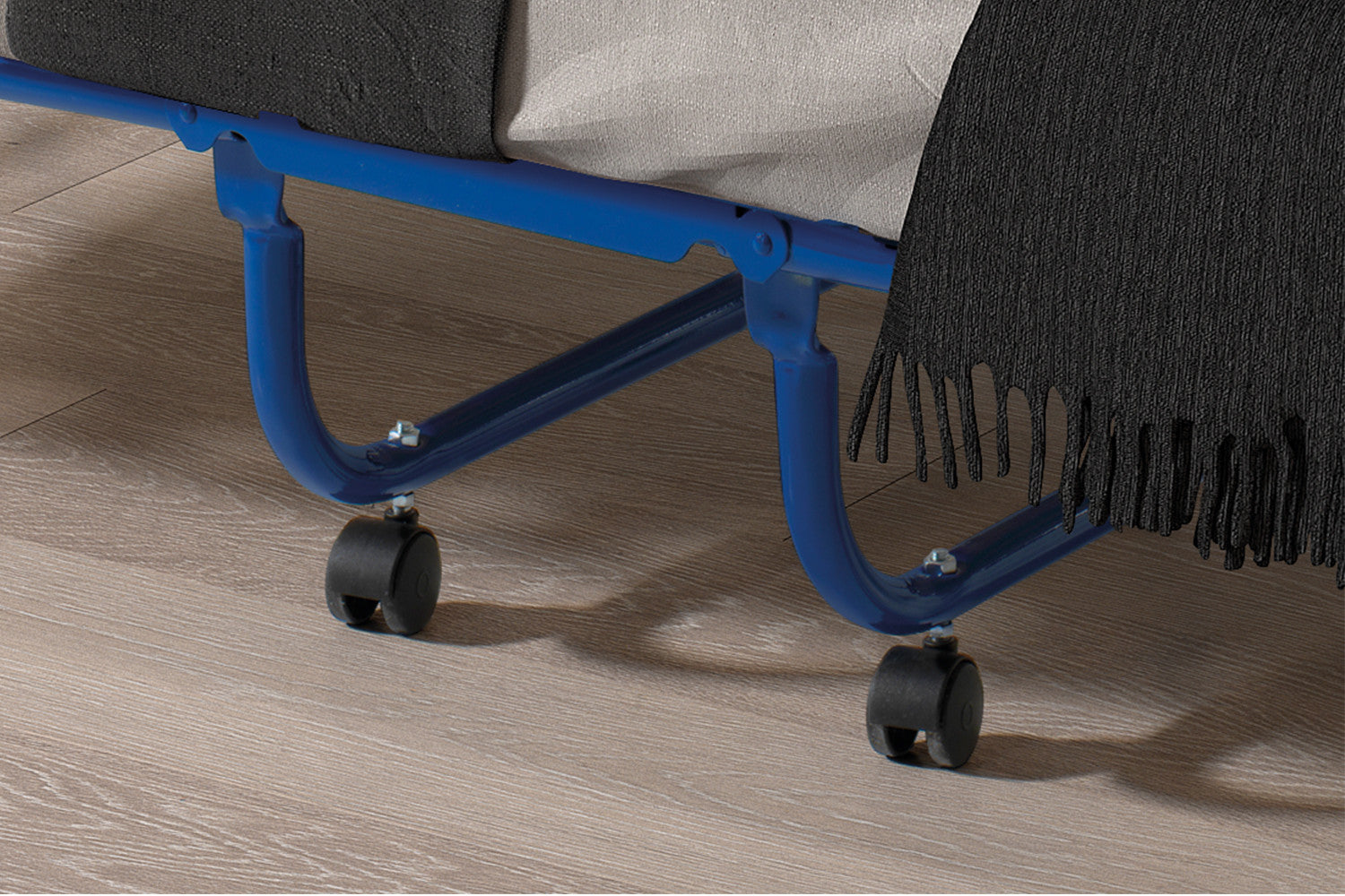 Rousseau - Lit pliant Safari 80x190 cm métal - 33x84x194 cm