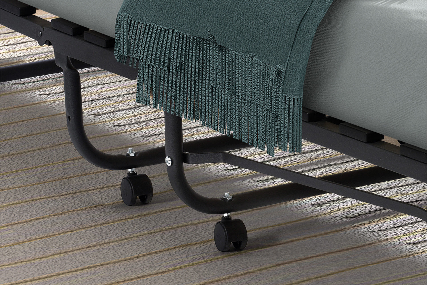 Rousseau - Lit pliant Bruxelles 90x200 cm métal - 27x90x200 cm