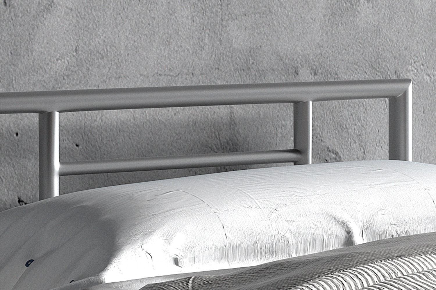 Rousseau - Lit simple Sandro 90x200 avec sommier à lattes Gris - 60x92x212 cm