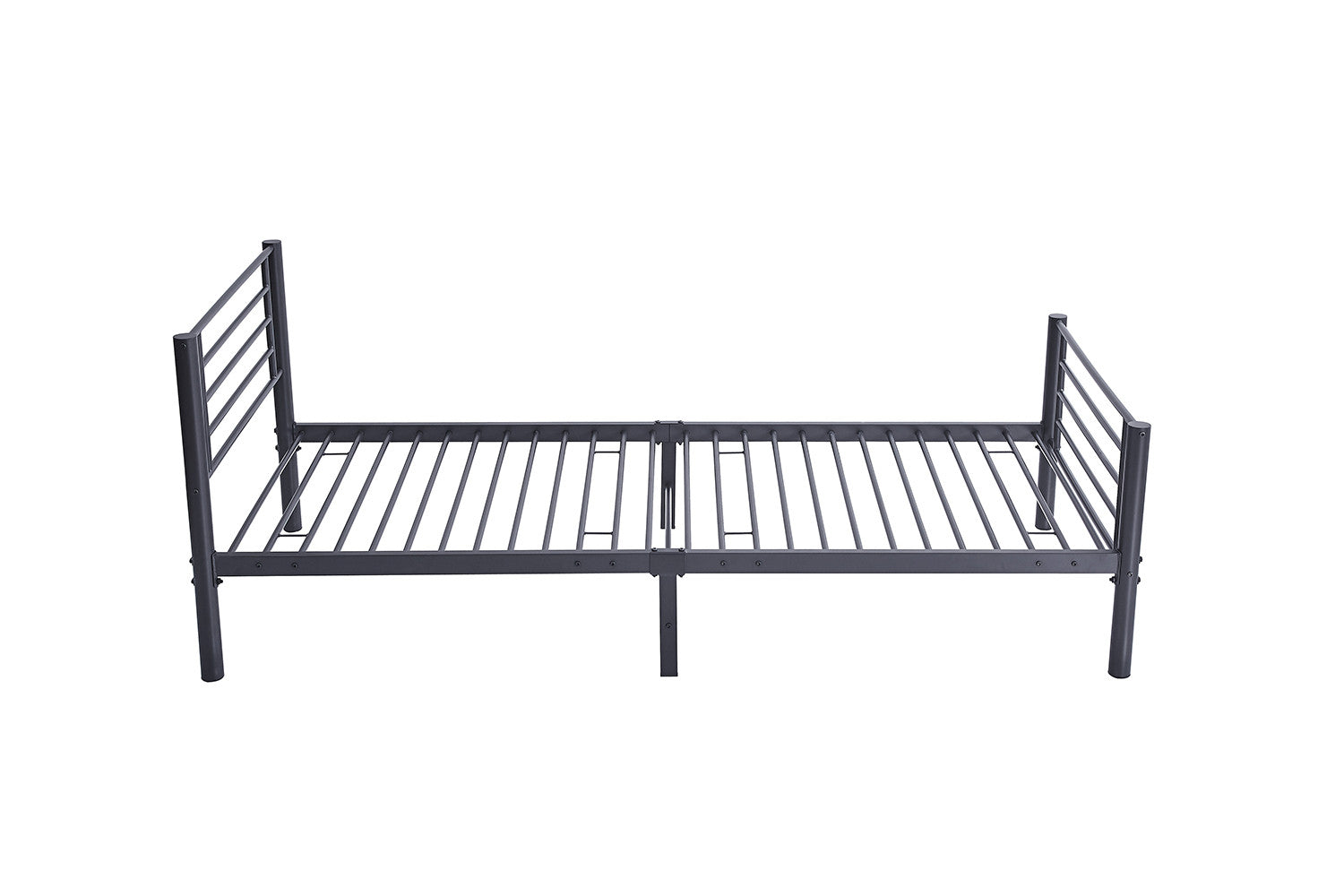 Rousseau - Lit simple Sammy 90x200 Métal Gris foncé - 80x97,5x211 cm