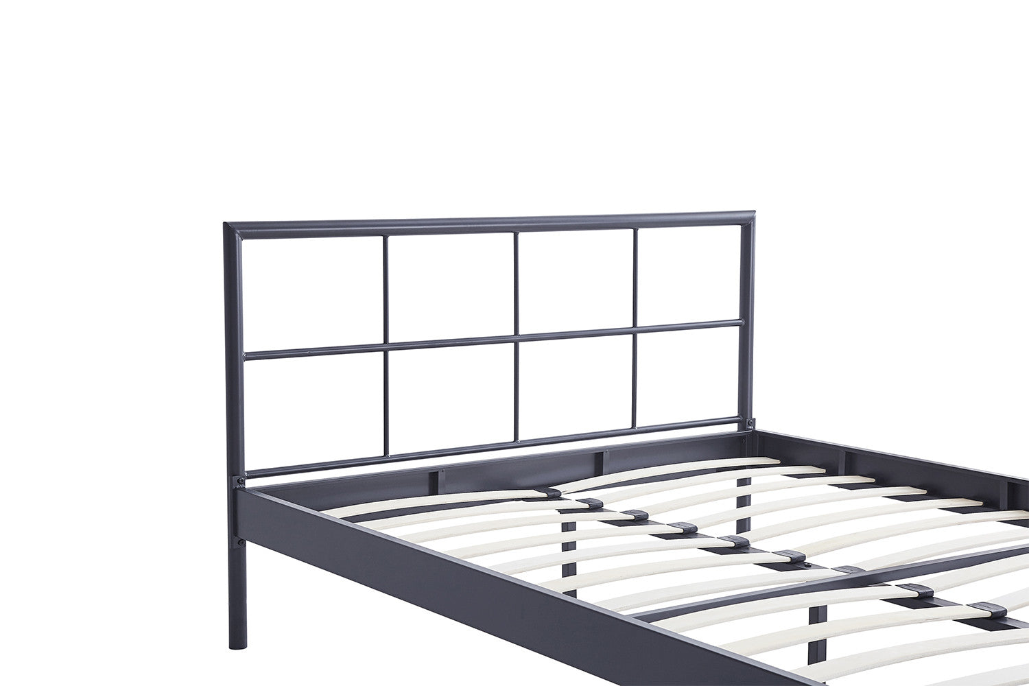 Rousseau - Tweepersoonsbed Davy 140x200 Metaal Donkergrijs - 90x148x215 cm