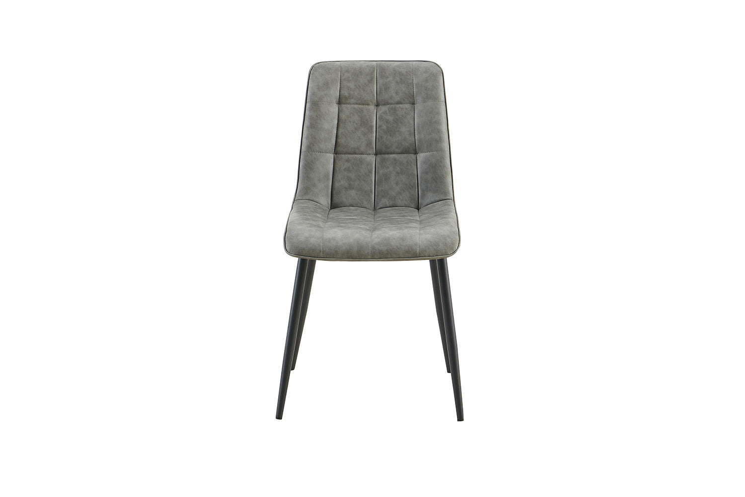 Rousseau - Set van 4 stoelen Furas Vintage PU Grijs - 88x46.5x59.5 cm