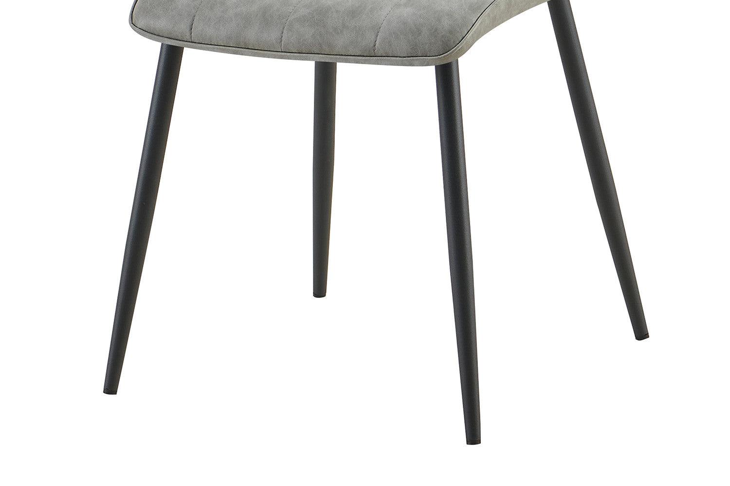 Rousseau - Set van 4 stoelen Furas Vintage PU Grijs - 88x46.5x59.5 cm
