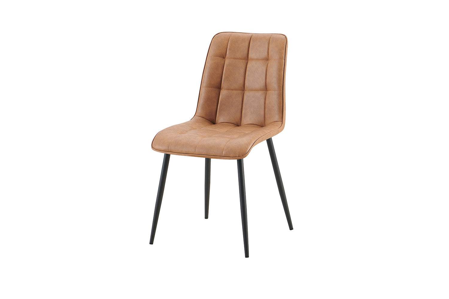 Rousseau - Set van 4 stoelen Furas Vintage PU Cognac - 88x46.5x59.5 cm