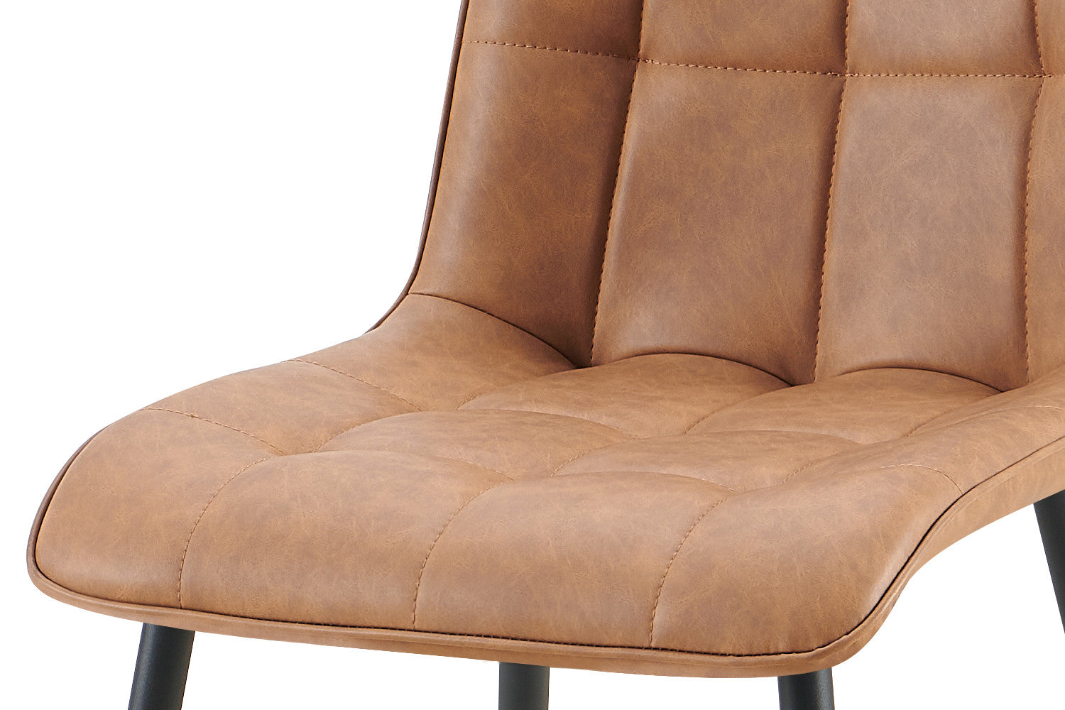 Rousseau - Set van 4 stoelen Furas Vintage PU Cognac - 88x46.5x59.5 cm
