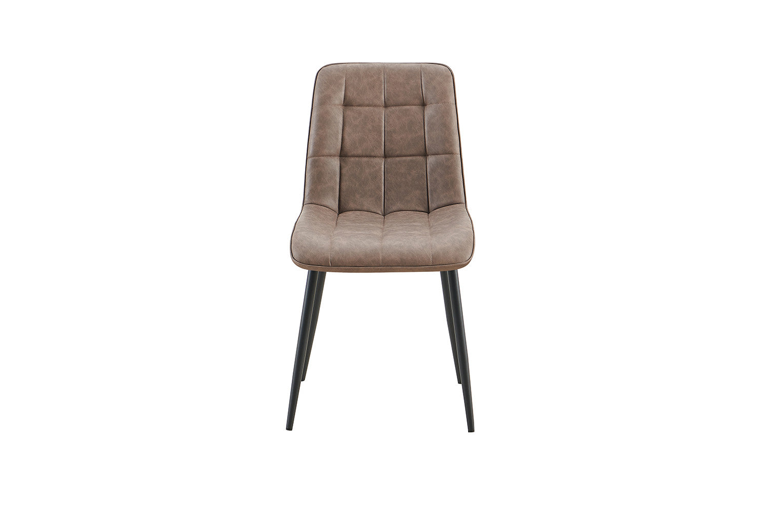 Rousseau - Set van 4 stoelen Furas Vintage PU Bruin - 88x46.5x59.5 cm