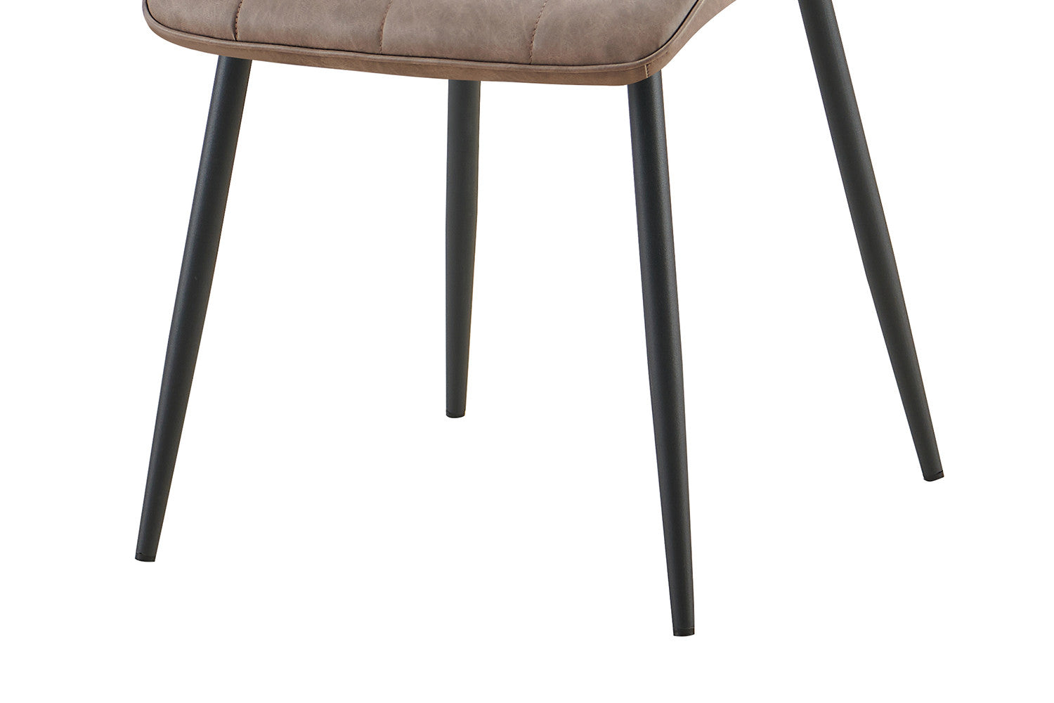 Rousseau - Set van 4 stoelen Furas Vintage PU Bruin - 88x46.5x59.5 cm