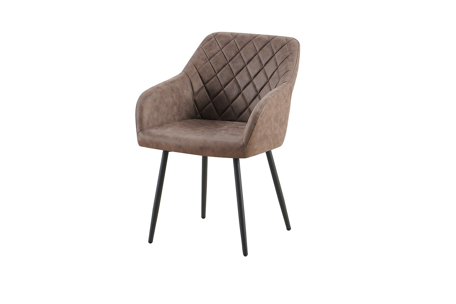 Rousseau - Stoel Peron Micro fiber PU Bruin - 82x55.5x62 cm