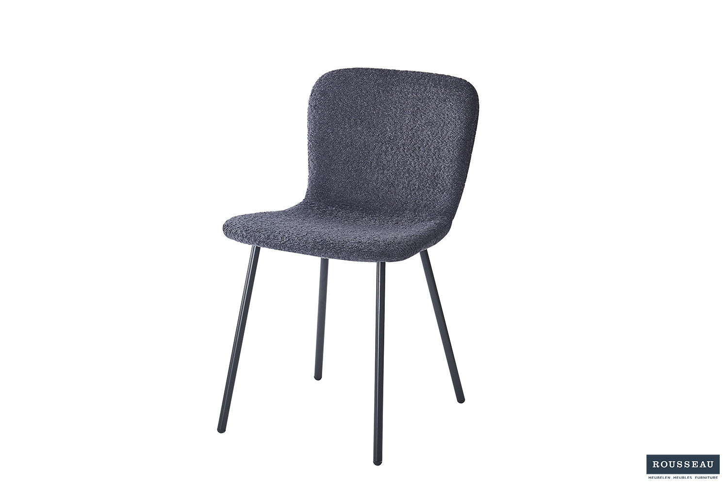 Rousseau - Stoel Susan Boucle - Donkergrijs - 77x45x52 cm