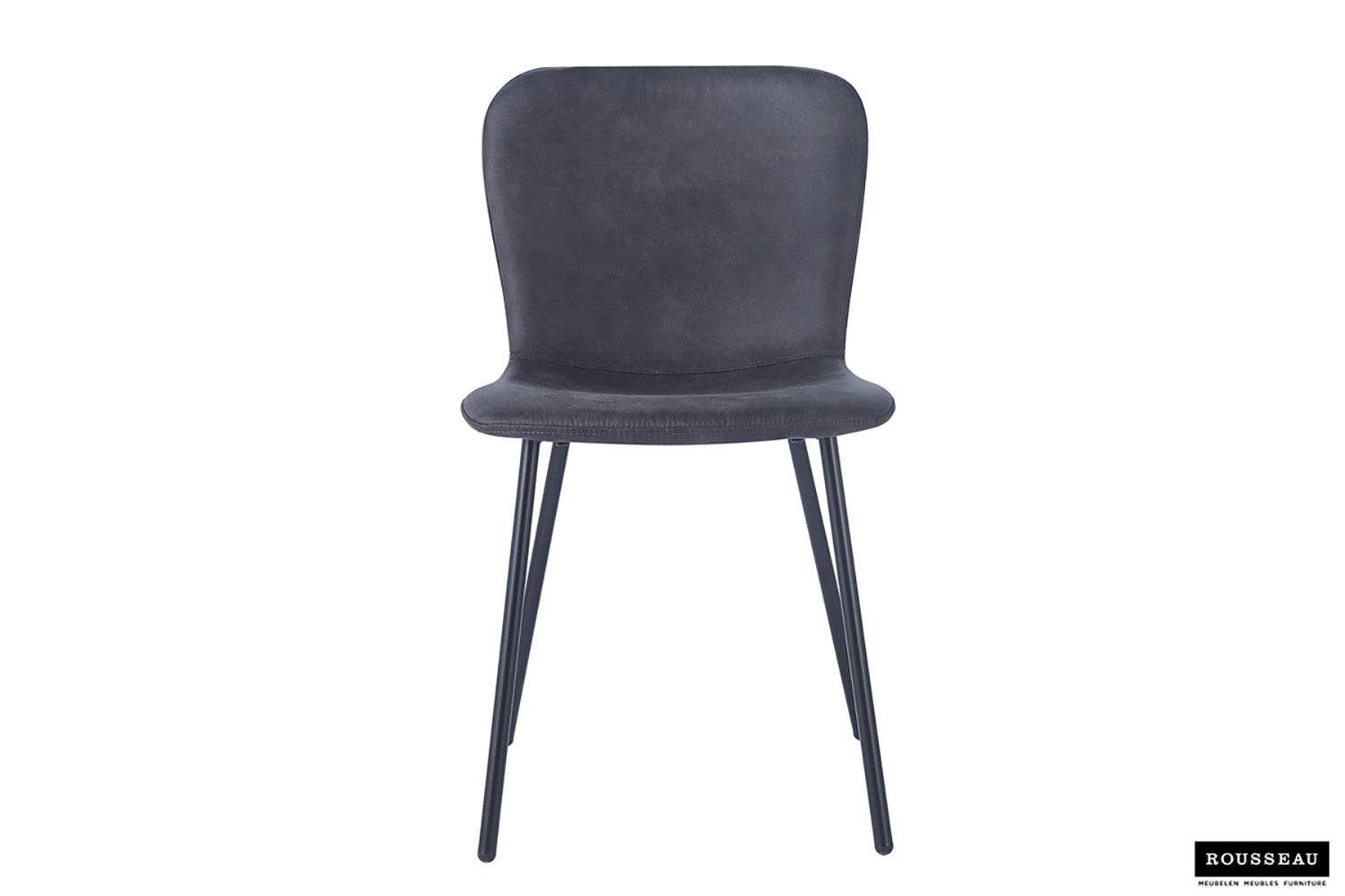 Rousseau - Stoel Susan PU Donkergrijs - 77x45x52 cm