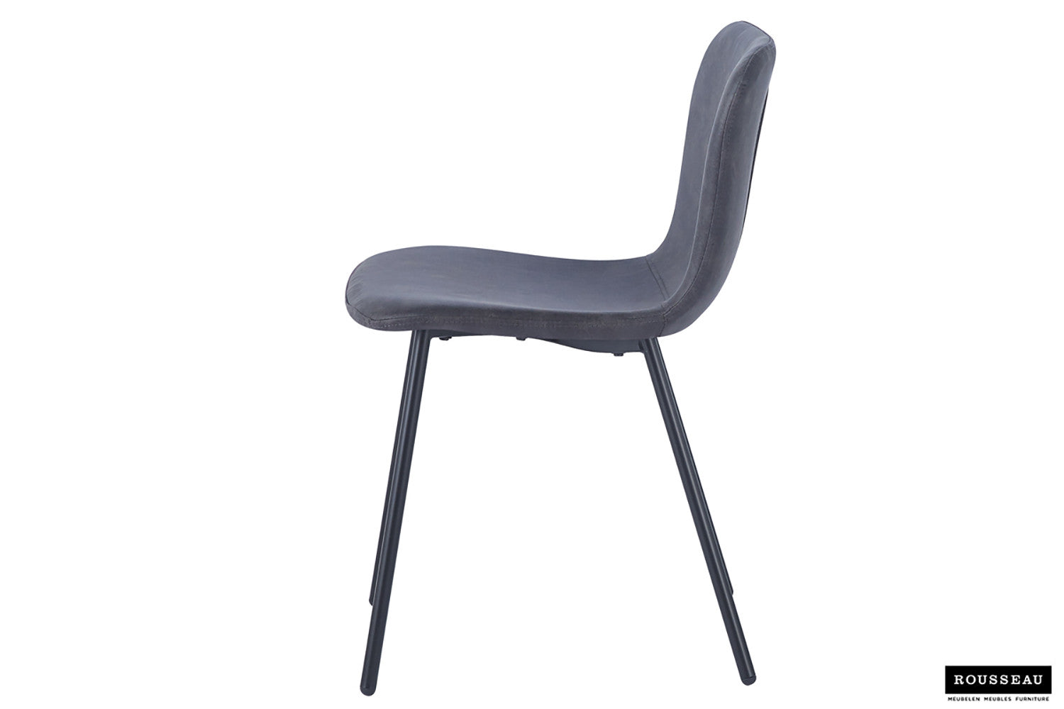 Rousseau - Stoel Susan PU Donkergrijs - 77x45x52 cm