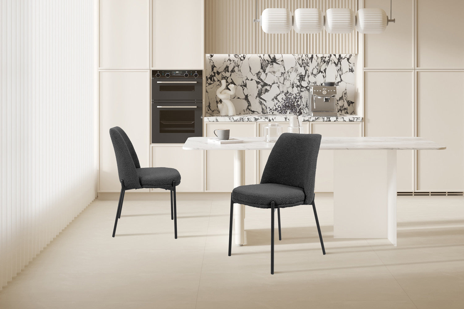 Rousseau - Stoel Ella Stof Grijs - 83x48x57 cm