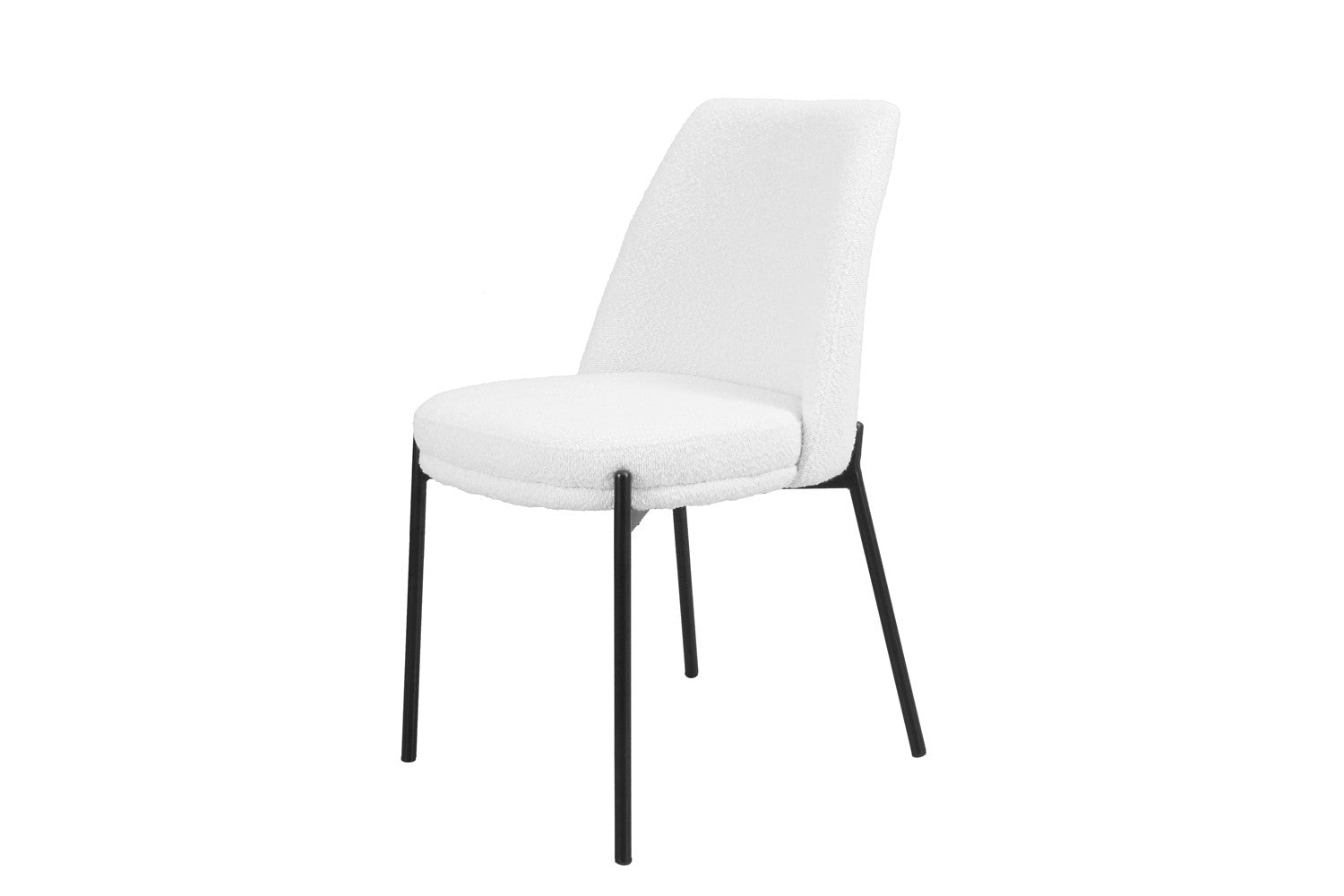 Rousseau - Chaise Ella Tissu Blanc - 83x48x57 cm