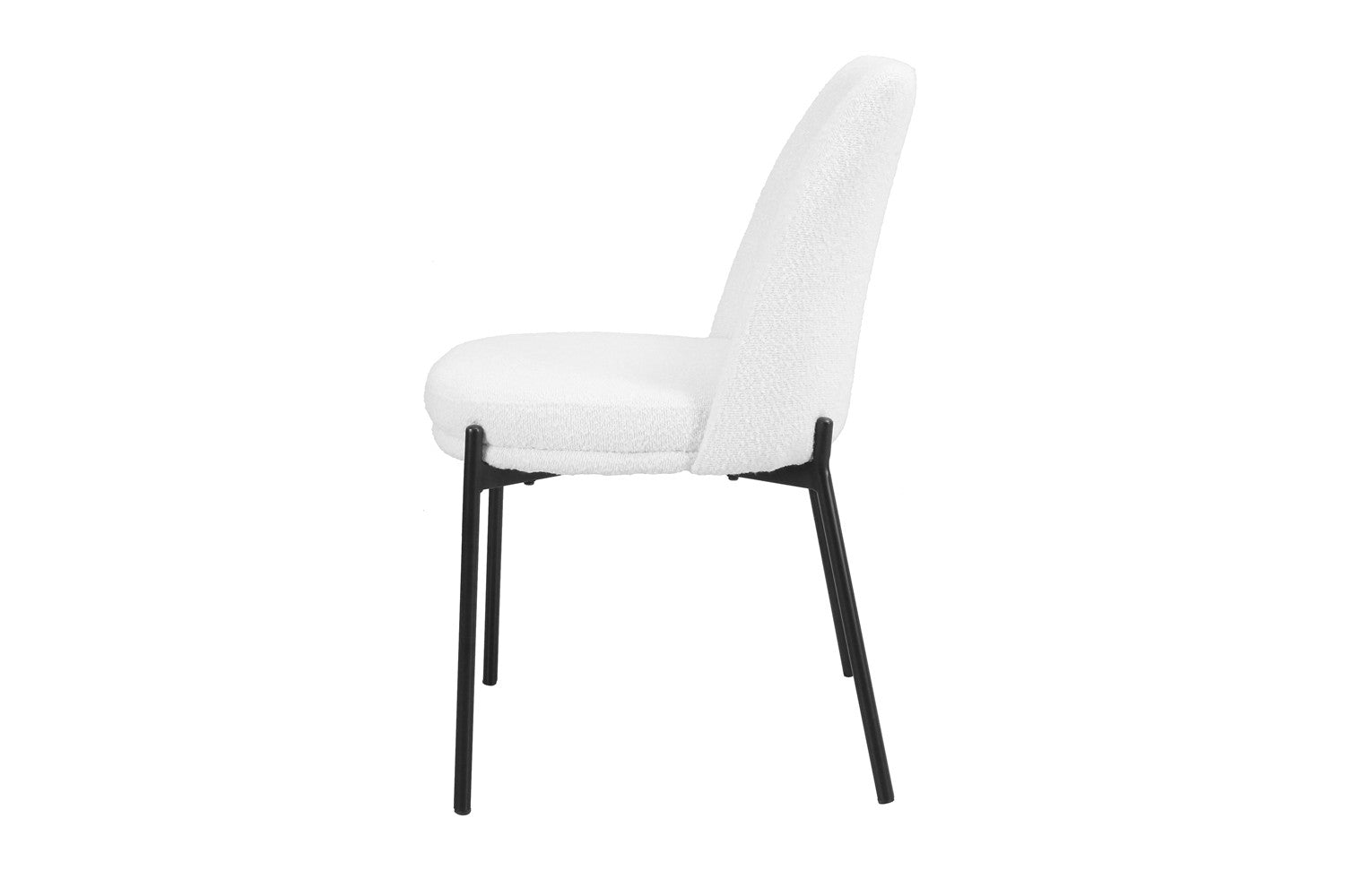 Rousseau - Chaise Ella Tissu Blanc - 83x48x57 cm