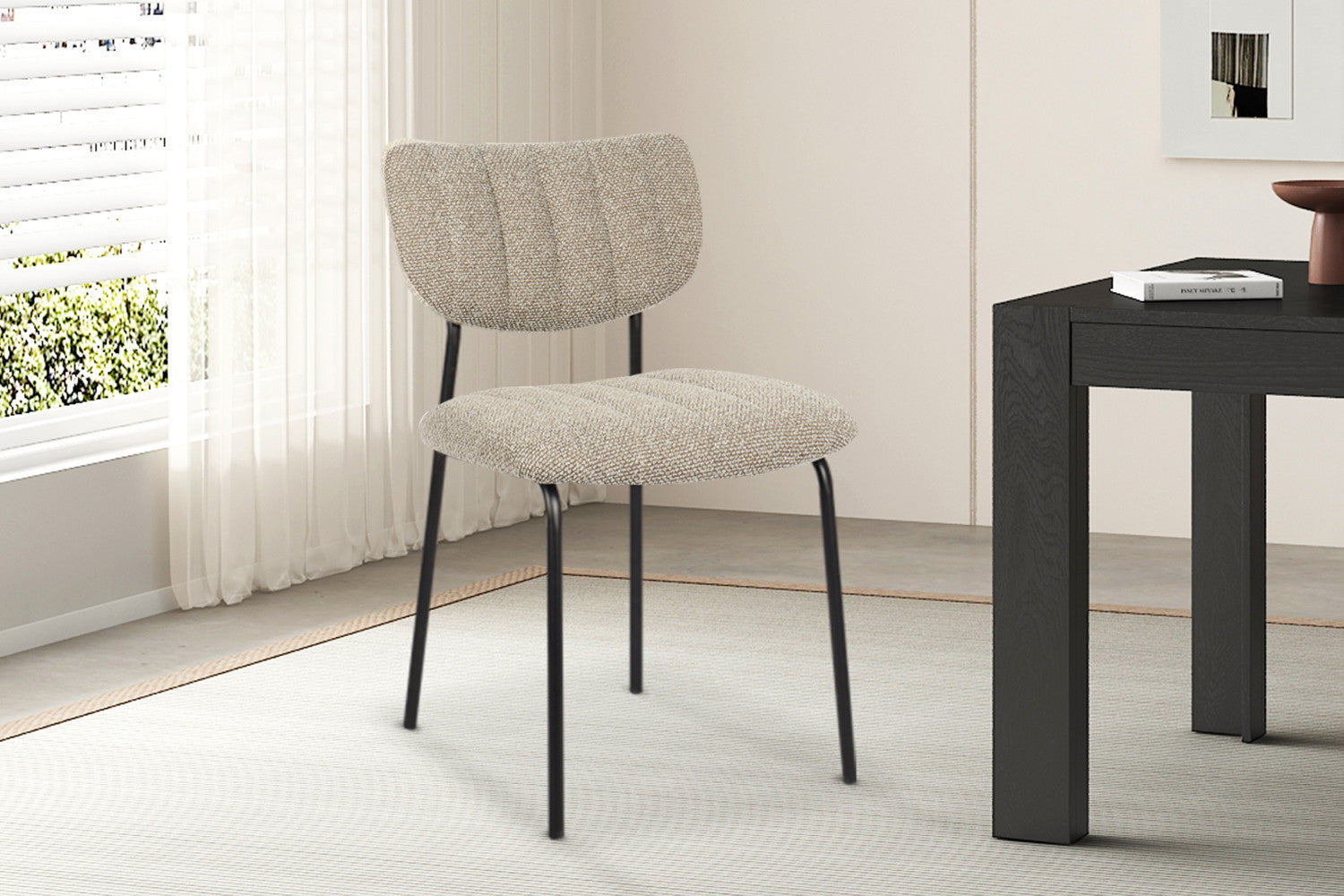 Rousseau - Stoel Antura Stof Bruin - 77x46x53 cm