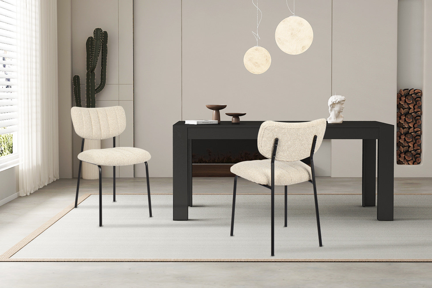 Rousseau - Stoel Antura Stof Beige - 77x46x53 cm