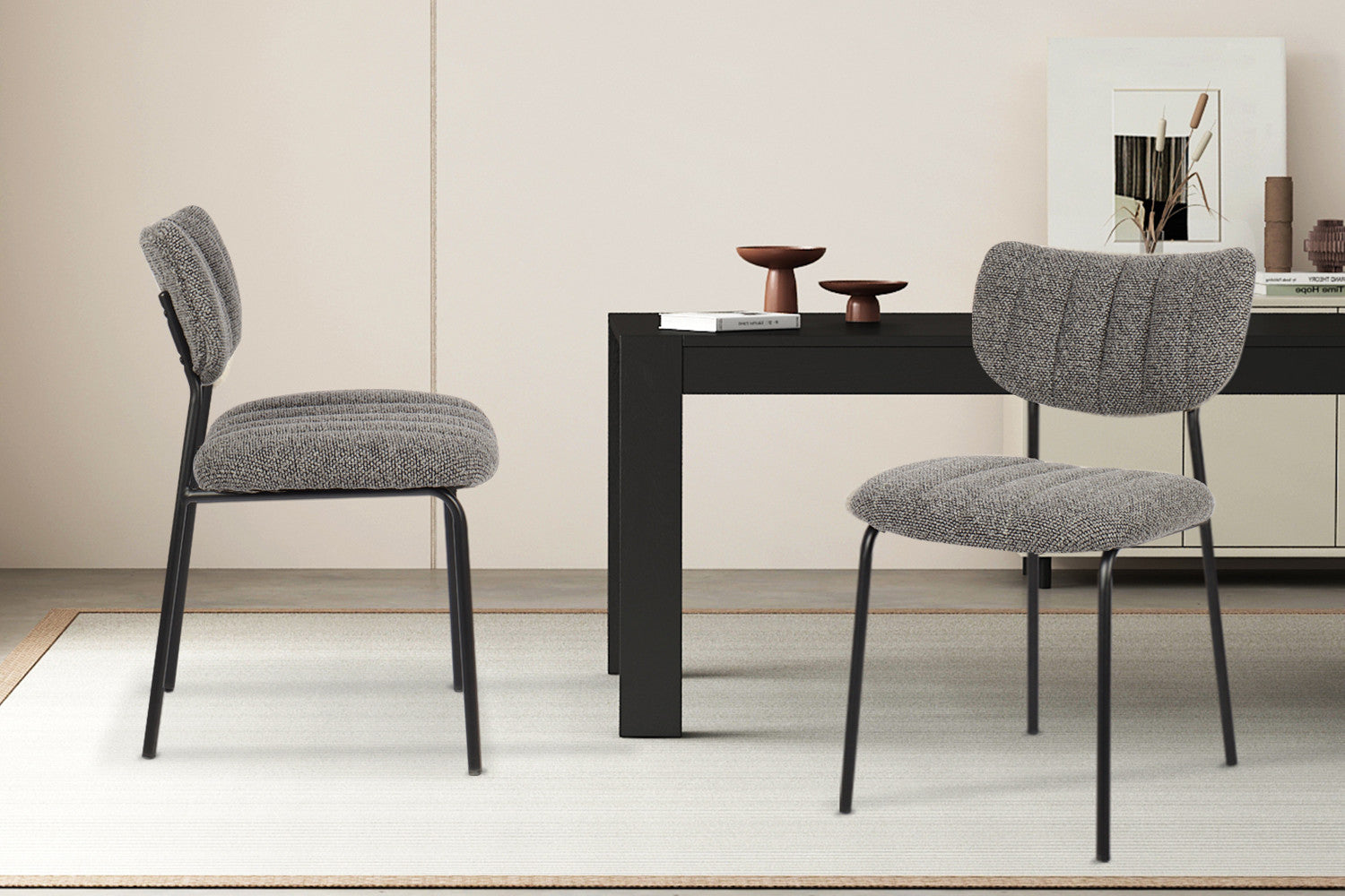 Rousseau - Stoel Antura Stof Donkergrijs - 77x46x53 cm
