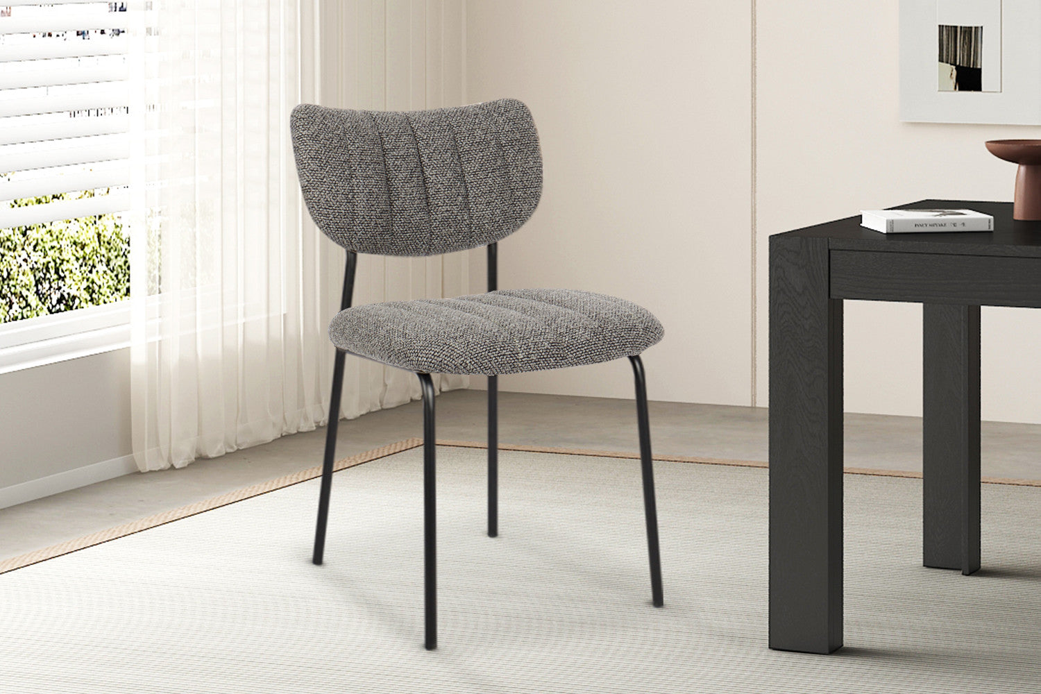 Rousseau - Stoel Antura Stof Donkergrijs - 77x46x53 cm