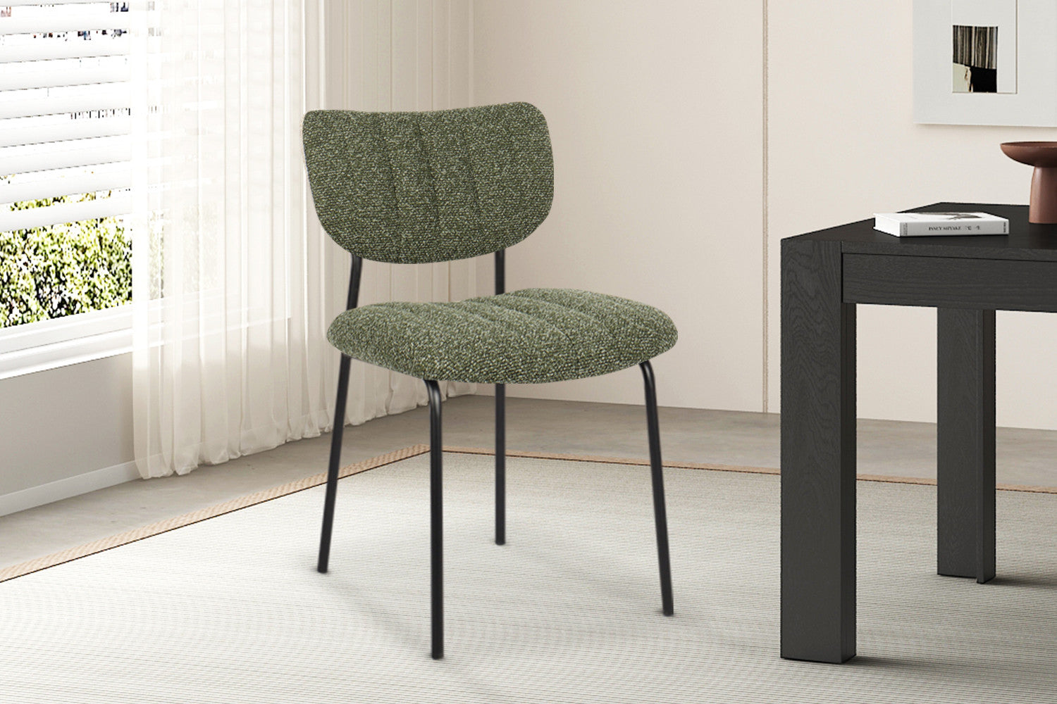Rousseau - Stoel Antura Stof Groen - 77x46x53 cm