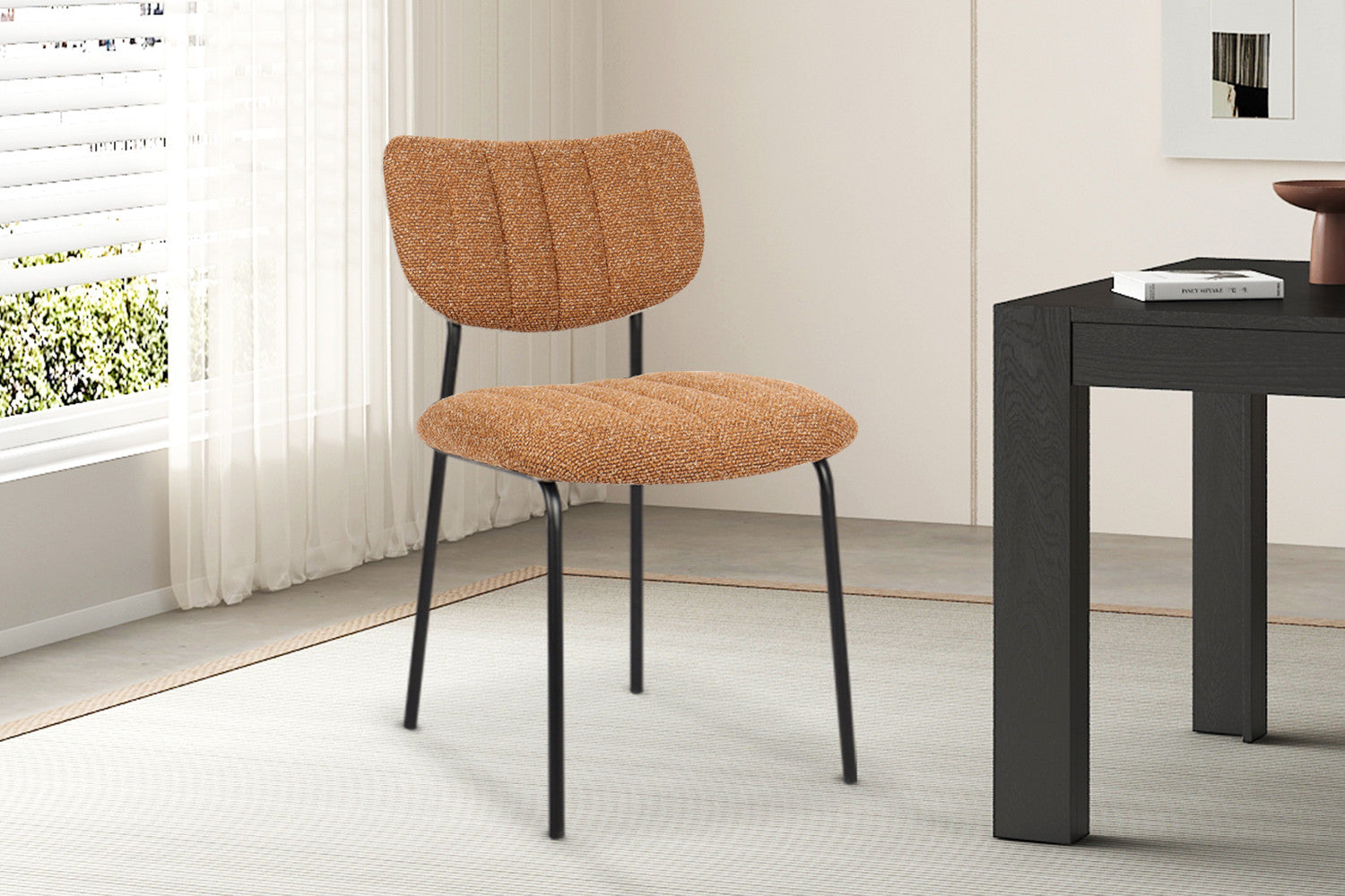 Rousseau - Stoel Antura Stof Oranje - 77x46x53 cm