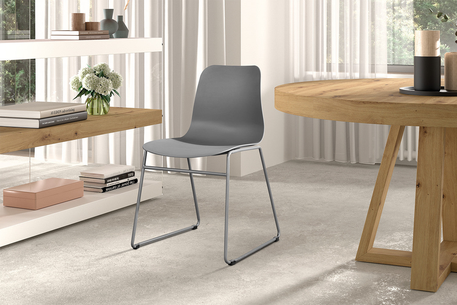 Rousseau - Chaise Marie PP Gris - 81x52x44 cm